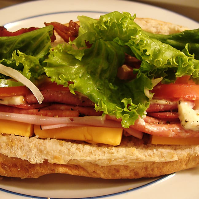 Ham, Cheese & Salami Sub.